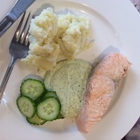  Salmon Steaks with Cucumber & Spiced Yoghurt