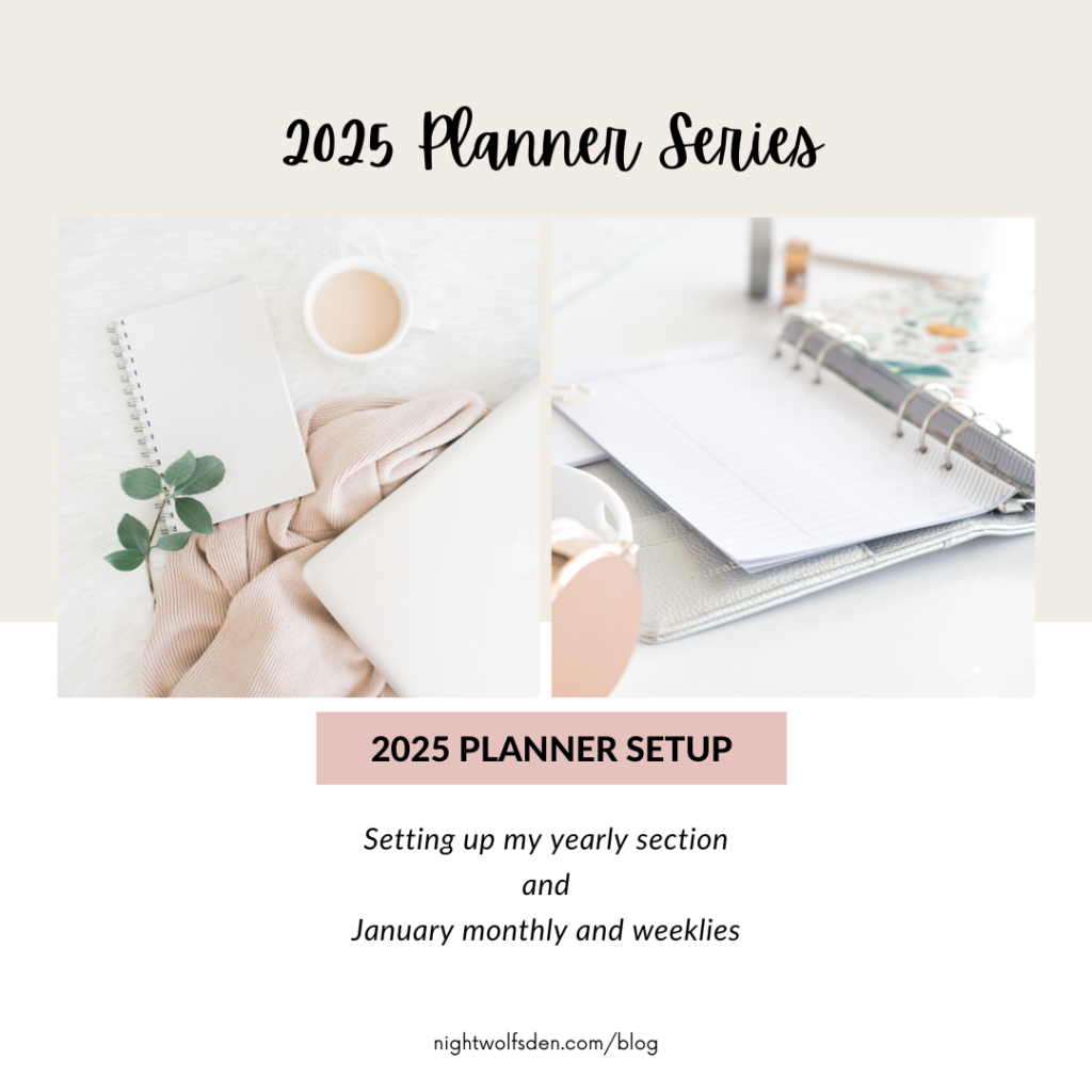 2025 Planner Series. 2025 Planner Set up. Setting up my Yearly section January monthly and weeklies.