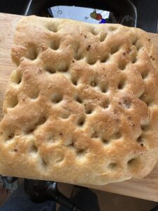 Image of a home-made focaccia.