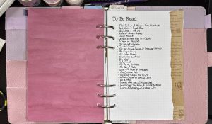 Planner spreads for 2026 books to read