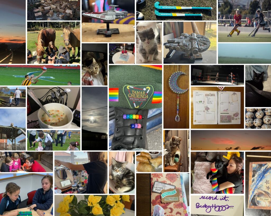 A collage of small happy moments.